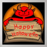 Het Poster van de Duivel van Halloween