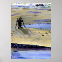 Het Poster van de Lange strandgolf van de geheimzi