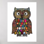 Het Poster van de Uil van het lapwerk
