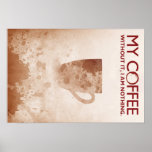 Het Poster van de Verslaafde van de koffie