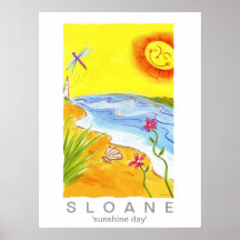 het poster van de zonneschijndag