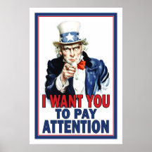 Het Poster van het klaslokaal: Ik wil u AANDACHT B