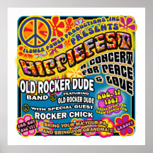 Het Poster van het Overleg van Hippiefest