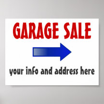 HET POSTER VAN HET TEKEN VAN DE GARAGE SALE