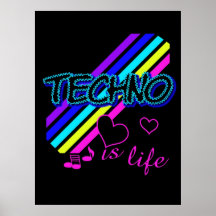 Het poster van Techno