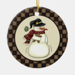 Het primitieve Man van de Peperkoek van de Sneeuwm Kerst Ornament
