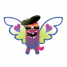 het psychedelische monster van de hippieengel foto uitsneden