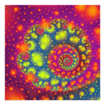 Het psychedelische Spiraalvormige Decoratieve Abst Persoonlijke Aankondiging