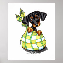 Het Puppy van de Zak van Pinscher van Doberman Plaat