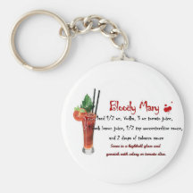 Het Recept van de Drank van de bloody mary Sleutelhangers