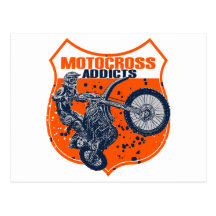 Het rennen van de motocross wens kaart