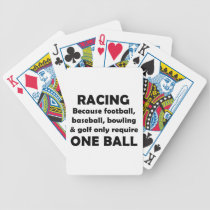 Het rennen vereist ballen speelkaarten