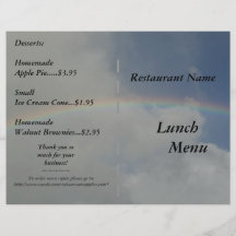 Het restaurant levert de Regenboog van de Menu's v Fullcolor Folder