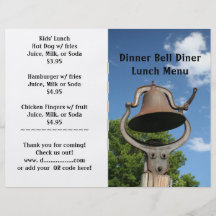 Het restaurant levert het Menu van de Klok van het Fullcolor Folder