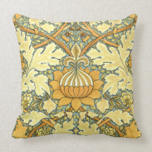 Het rijke bloemenpatroon van William Morris Lounge Kussen