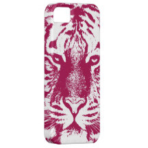 Het rode en Witte Gezicht van de Tijger iPhone 5 Cover