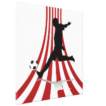Het rode en Witte ontwerp van de bogenVoetballer Gallerij Wrap Canvas