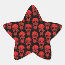 Het rode en Zwarte Patroon van de Apocalyps van de Ster Sticker