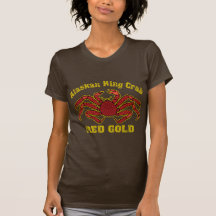 HET RODE GOUD VAN ALASKA VAN DE KRAB VAN DE KONING T SHIRTS