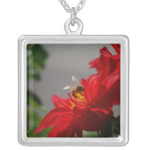 Het rode Ketting van de Dahlia