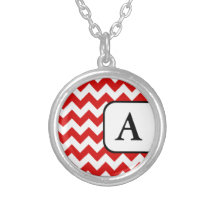Het rode Ketting van het Monogram van de Chevron