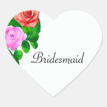 Het rode & Roze Ouderwetse Huwelijk van Rozen Stickers