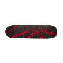 Het rood schittert Gestreepte Druk Skate Decks