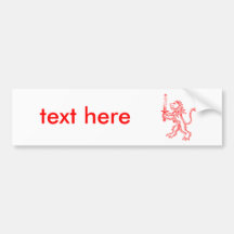 het rood van de leeuwkam bumperstickers