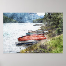 Het rotsachtige Poster van de Kunst van het Meer v