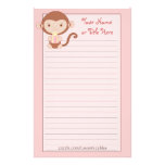 Het Roze Briefpapier van de Aap van de verjaardag
