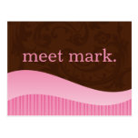 Het roze & Bruine Briefkaart van de Verkoop Wenskaart