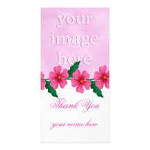 Het roze dankt u de Kaarten van de Foto Fotokaarten