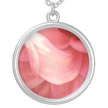 Het roze Echte Zilveren Ketting van de Dahlia