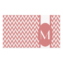 Het roze Elegante Visitekaartje van het Monogram v