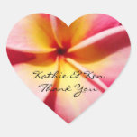 Het roze Huwelijk Plumeria dankt u Sticker