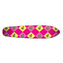 Het roze patroon van de argyleschildpad skate decks