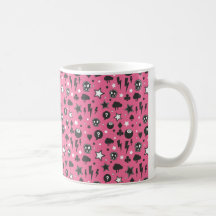 Het roze Patroon van het Punk rock Girly Bekers