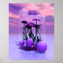 Het roze Surreal Poster van Madeliefjes