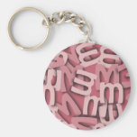 Het Roze van de brief M Sleutel Hanger