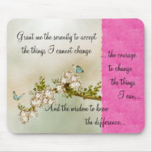 Het roze van Mousepad ~ van het Gebed van de Seren Muis Mat
