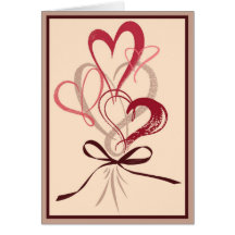 Het roze Wenskaart van de Valentijnsdag van het Bo