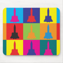 Het ruimtevaart Pop-art van de Techniek Muismatten