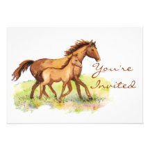 Het ruiter Paard & het Veulen nodigen uit Uitnodiging