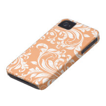 Het rustieke Oranje en Witte BloemenPatroon van he Case-Mate iPhone 4 Hoesjes