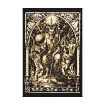 Het Satan Gekroonde Art. van de Muur van het Canva Stretched Canvas Afdrukken