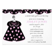 Het schattige Baby shower van de Kleding van het B Custom Uitnodging