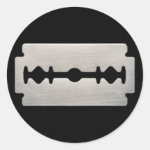 HET SCHEERMESJE VAN DE PUNKER RONDE STICKERS