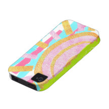 Het schitteren iPhone 4 van Vibe van de Collage va iPhone 4 Cover