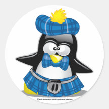 Het Schotse Blauw van de Pinguïn Sticker
