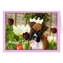 Het schurft Tak dankt u het puppywenskaart van de 
